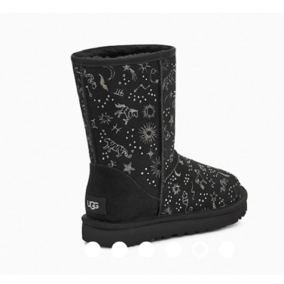 UGG Classic Zodiac Winter Boot Black Women 8 - Picture 3 of 10